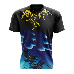 T-shirt pour homme grande taille à col en V, 100% coton, design décontracté et ajusté, avec boutons unis, manches courtes, pour le printemps et l'été - Product Image 1