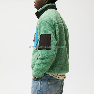 Oem 100% Poliéster Satén Bolsillo Peso Pesado Sudadera Botón Contraste Tapeta Pullover Sudaderas de lana de gran tamaño - Product Image 3