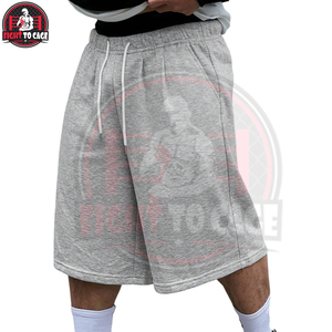 Shorts pour hommes en coton confortable, couleur unie gris écologique, taille élastique, légers, nouvelle arrivée, de bonne qualité - Product Image 5