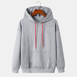 เสื้อฮู้ดดี้ผู้ชายคุณภาพสูง ผ้าฝ้าย 100% สำหรับฤดูหนาว สีพื้น ระบายอากาศได้ดี - Product Image 1