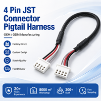 Conector de Terminal de Plástico Blanco de 4 Pines, Ensamblaje de Cable de Cobre Estañado, PVC Multicolor para Conexión de PCB en Automóviles