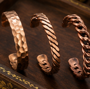 Vintage Twisted <b>Rope</b> Patterned Pure Copper Open Band <b>Bracelet</b> Exquisite Craftsmanship Fashion Jewelry - Product Image 3
