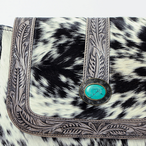 Sac bandoulière en cuir de vachette pleine fleur tanné végétal - Product Image 6