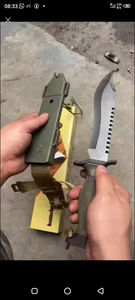 Cuchillo de Bolsillo de Caza de Alta Calidad con Mango de Goma, Hoja Fija Táctica EDC de Acero D2 con Funda - Product Image 3