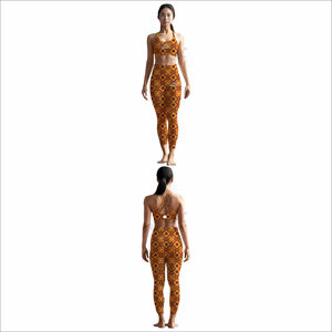 Ensembles de yoga extensibles pour femmes avec tissu respirant pour la gym, le fitness et le yoga. Ensembles de yoga confortables en 2 pièces pour femmes. - Product Image 5