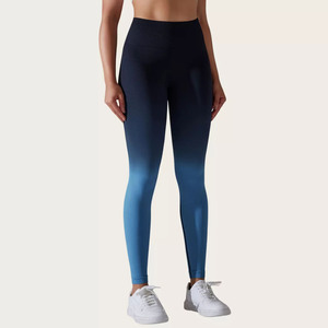 Leggings de fitness dégradés pour femmes, collants de sport sans couture, pantalons d'entraînement taille haute, leggings de sport extensibles, pantalons de yoga coupe ajustée - Product Image 3