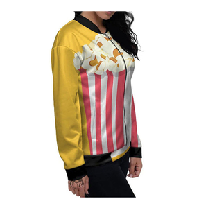 เสื้อแจ็คเก็ตบอมเบอร์ผ้าแคนวาสแบบกลับด้านได้ ระบายอากาศ กันน้ำ กันลม ปักโลโก้ตามสั่ง สำหรับผู้หญิงไซส์พลัส - Product Image 4