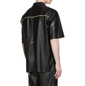 เสื้อเชิ้ตหนังแท้แบบยูนิเซ็กซ์ แฟชั่นลำลอง ติดกระดุม หนังแกะคุณภาพพรีเมียม ขายส่งจากโรงงาน OEM - Product Image 6