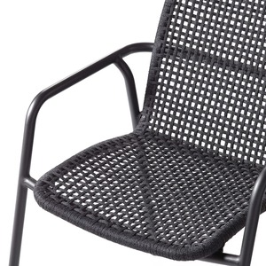 Silla de Comedor Moderna para Exteriores con Estructura Metálica y Asiento de Cuerda Tejida – Sillón Resistente para Uso en Restaurantes y Hostelería - Product Image 6
