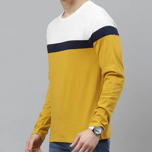 2026 New Customizable Men's Heavyweight Polyester/Cotton Sportswear Slim <b>Large</b> <b>T</b>-<b>shirt</b> Long Sleeves High End Knitted Fabric - Product Image 2