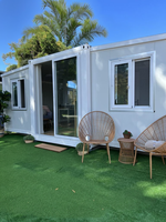 Villa préfabriquée prête à l'emploi, maison conteneur extensible de 20 pieds ou 40 pieds avec salle de bain complète