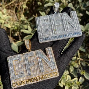 Custom Name Letter VVS Mossanite <b>Pendant</b> Iced Out <b>Pendant</b> <b>Initial</b> Letter <b>Pendant</b> <b>Silver</b> 925 Gold Plated Hip Hop Jewelry For Mens - Product Image 6
