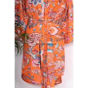 เสื้อคลุมสไตล์กิโมโนผ้าฝ้ายสำหรับผู้หญิง ดีไซน์โรแมนติก สวยสง่า ดูมีเสน่ห์ ขายส่งชุดลำลอง - Product Image 6