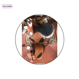 อานม้าม้าหนังตะวันตกสำหรับตกแต่งอุปกรณ์ม้าระดับพรีเมียมจากอินเดีย - Product Image 1