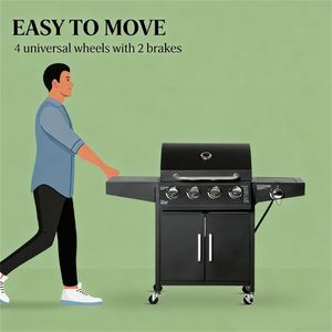 Griglia a Gas per Barbecue all'Aperto, Pratico Bruciatore per Cucinare all'Aperto - Product Image 2