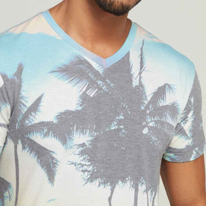 T-shirts décontractés pour hommes, style streetwear estival, vente en gros, sublimation personnalisée, 100% coton, polos vierges pour hommes. - Product Image 3