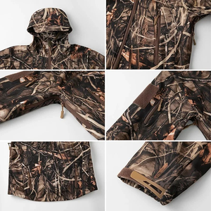 Mens Camouflage Soft Shell Hunting <b>Jacket</b> <b>Waterproof</b> Full Sleeve Autumn Outdoor Wear - Product Image 2