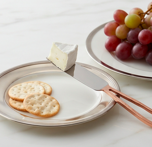 Cuchillo para queso de acero inoxidable con mango de cobre martillado, espátula curva para tabla de quesos, utensilio de cocina duradero - Product Image 5
