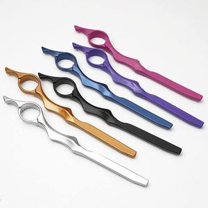 Hair Cutter Metal Single <b>Edge</b> Blade Straight Carbon Steel Safety Razor with <b>Rubber</b> Handle Right-Handed for Hair Thinning - Product Image 2