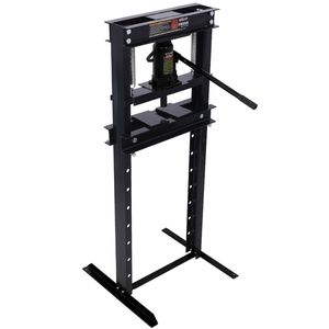 Prensa Hidráulica de Taller de 12 Toneladas de Capacidad, Montaje en Suelo, Mesa de Trabajo Ajustable, Placas de Prensa con Estructura en H para Garaje, Fácil de Usar - Product Image 1