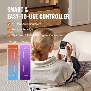 Cuscinetto Riscaldante in Giada e Tormalina a Infrarossi Lontani con Luce Fotonica 660nm e Ioni Negativi, Impacco Caldo/Freddo 103-159F - Product Image 4