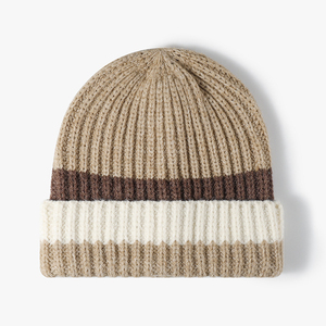Extended Wide Ribbed Cuff Beanie <b>Hat</b> Men Classic Fit Thick Padded Cotton Blend Extra Thick Warm Outdoor Caps - Product Image 3