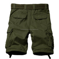 Shorts cargo décontractés pour hommes, tricotés, doublés, respirants, coupe décontractée, multi-poches, haute qualité