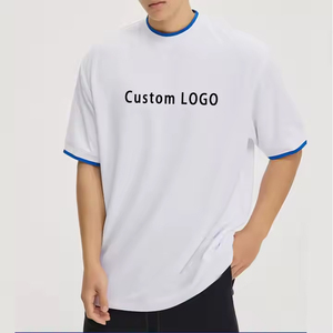 T-shirt décontracté pour homme extra large 100 % coton, personnalisé, non tissé, écologique, séchage rapide, respirant, qualité maille côtelée, épaules tombantes - Product Image 2