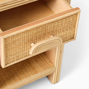 Gabinete moderno de ratán, práctico armario de almacenamiento para la organización del dormitorio infantil y el estilo del hogar. - Product Image 5