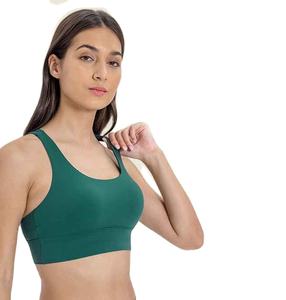 Nouveau soutien-gorge de sport pour femme à maintien élevé, long, dos croisé, rembourré, pour l'entraînement, le fitness et le yoga, avec soutien-gorge intégré - Product Image 1