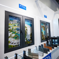 Portes et fenêtres extérieures robustes en alliage d'aluminium Tien Dat Aluminium T&D Série 6000, surface anodisée, tempérage T3-T8, modèle TD07