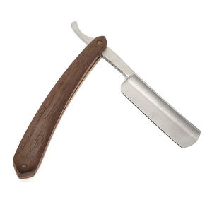 Maquinilla de Afeitar Rotatoria Profesional para Adelgazar el Vello Facial, con Cuchilla Única Afilada de Acero Inoxidable y Mango de Plástico - Product Image 3