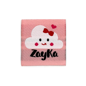 Etiquetas personalizadas de damasco tejido con borde cortado/láser, lavables, estilo cuadrado, Selangor, para ropa y bolsos, con logo de marca - Product Image 1