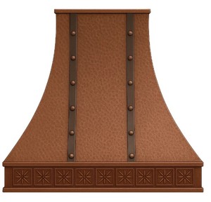 Campana extractora marrón decorativa para cocina, cubierta de chimenea, para isla o mueble independiente - Product Image 1