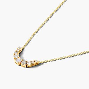 Graduated Diamond <b>Necklace</b> In White Gold - Product Image 3