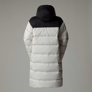 <b>Men's</b> <b>Long</b> Black and White Down <b>Coat</b> Warm Hood Trench <b>Coat</b> - Product Image 3