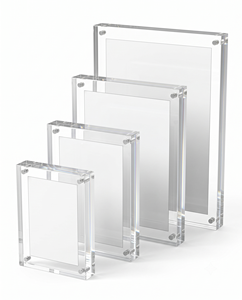 Modern Plastic <b>Photo</b> <b>Frame</b> Customizable Size & Color Durable Square/Round Style for Home Office Gallery - Product Image 1