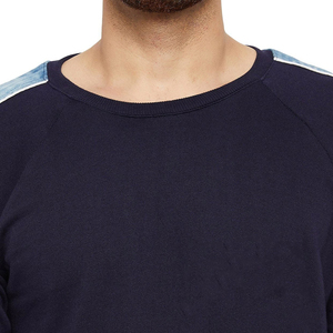 Conjunto Deportivo Azul Marino para Hombre, Sudadera y Pantalones Largos de Color Sólido con Bolsillos Laterales, Cuello Redondo, Ropa Casual de Otoño - Product Image 6