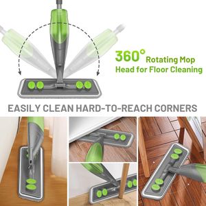 Mop Piatto in Microfibra con Spruzzatore per Pulizia a Secco e Umido di Pavimenti in Legno, con 3 Panni Lavabili, Spruzzatore Powermop per Swiffer - Product Image 3