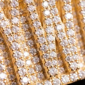 Precio de fábrica para dropshipping: Joyas Pahal personalizadas de Hip Hop, colgante de mapa con moissanita VVS de plata de ley 925 certificada. - Product Image 2