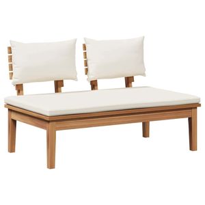 Set da giardino a 5 pezzi marrone e crema con cuscini, collezione di mobili da patio - Product Image 5