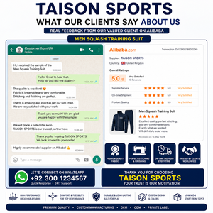 TAISON SPORTS Survêtement d'entraînement de squash unisexe en polyester/nylon polaire 300g coupe-vent imperméable respirant écologique séchage rapide - Product Image 6