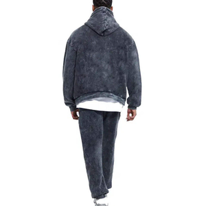 2026 Premium Quality Acid Wash Winter Tracksuit for <b>Men</b> Casual <b>Pullover</b> 100% Cotton Plus Size Comfortable and Stylish - Product Image 3