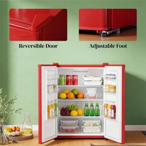 Mini Desktop Red Compact Refrigerator Small Mini Freezer - Product Image 4