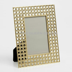 Rose <b>Gold</b> Finished Aluminum Metal Rectangle Photo <b>Frame</b> With Glass Customizable Size Home Decor & Desktop Tableware Use - Product Image 5