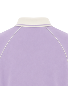 ผลิตเสื้อโปโลผู้ชายสีขาวลาเวนเดอร์แบบกำหนดเอง เสื้อผ้ากีฬาลำลองระบายอากาศได้ดี แขนสั้น ผ้าคอตตอนผสม - Product Image 2