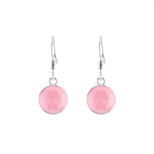 Boucles d'oreilles clous en argent sterling 92,5 avec zircon cubique rose rond serti en coupelle pour femmes et jeunes filles IndianMores - Product Image 2