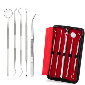Hot Sale Dental Tool Set Removal Plaque Tool Tongue Scraper Stainless Steel Oral Hygiene Care Kit by Blush surgical - Product Image 1