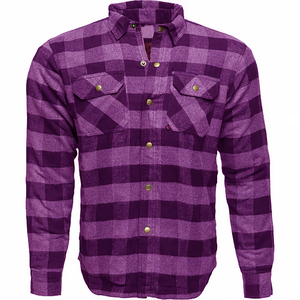Wholesale Custom <b>Checkered</b> Motorbike Flannel Shirt with CE 2 Protection - Product Image 1