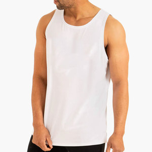Camiseta sin mangas de malla elástica con cuello redondo, top deportivo de punto para gimnasio y running de primavera - Product Image 4